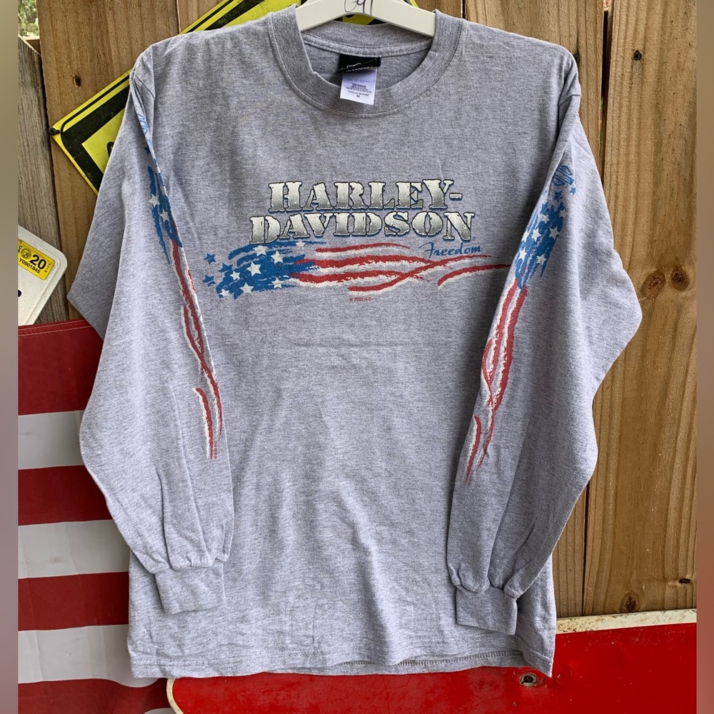 Vintage 2002 Harley Davidson Long sleeves Shirt Size M Cherokee Iowa